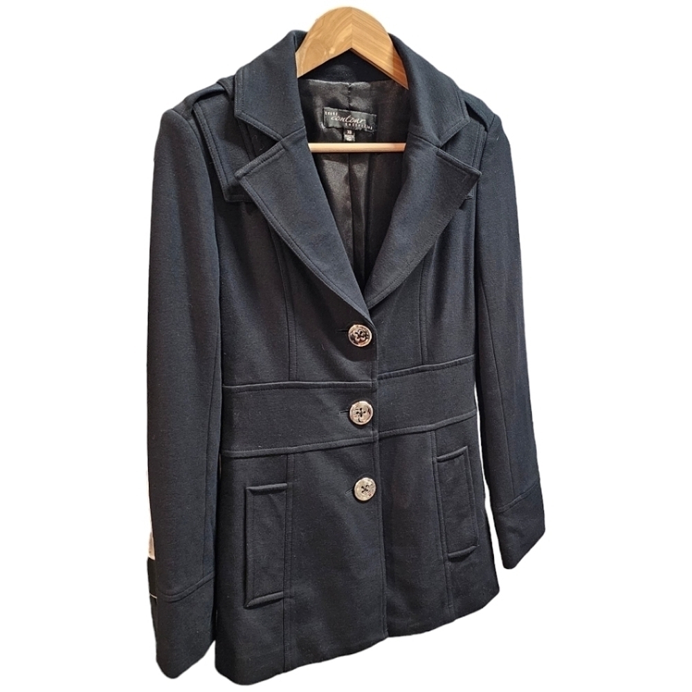 Cach Contour Collection Black Button Front Jacket… - image 2
